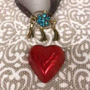 Victorian look pin  with tassels
